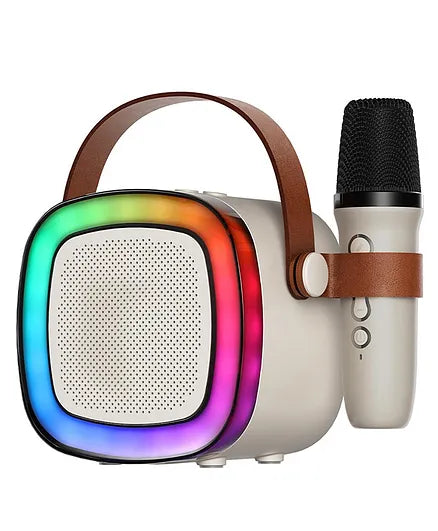 Mini portable Karaoke Machine with Microphone | Bluetooth Speaker with Light