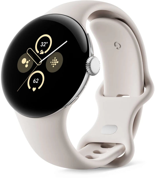 GU Pixel Watch 2 Smartwatch (Porcelain Active Strap, Free Size)